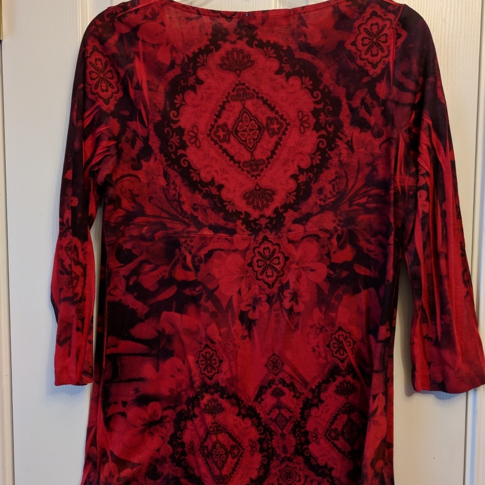 Used Unity World Wear Patterned Top Size PL - Picture 4 of 8